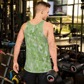 Close-up of Reggae Harmony Men's Tank Top fabric and print detail